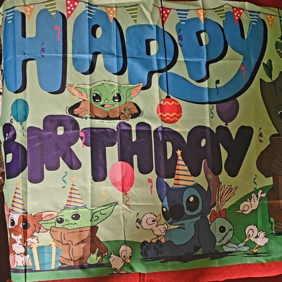 Other - 🔥🔥HP🔥🔥3-5-25🔥🔥NWT KIDS ANIMATED HAPPY BIRTHDAY BACKDROP 5×3 FT